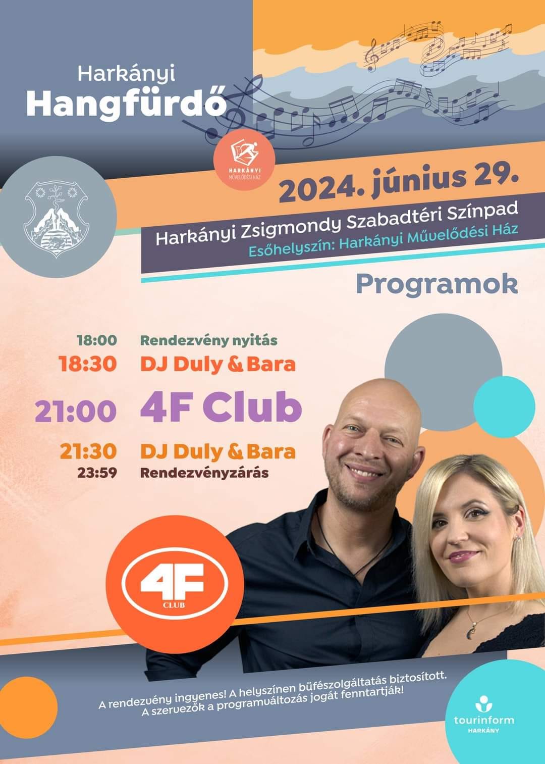 4F Club koncert és egy hatalmas buli Harkányban, 2024.06.29.