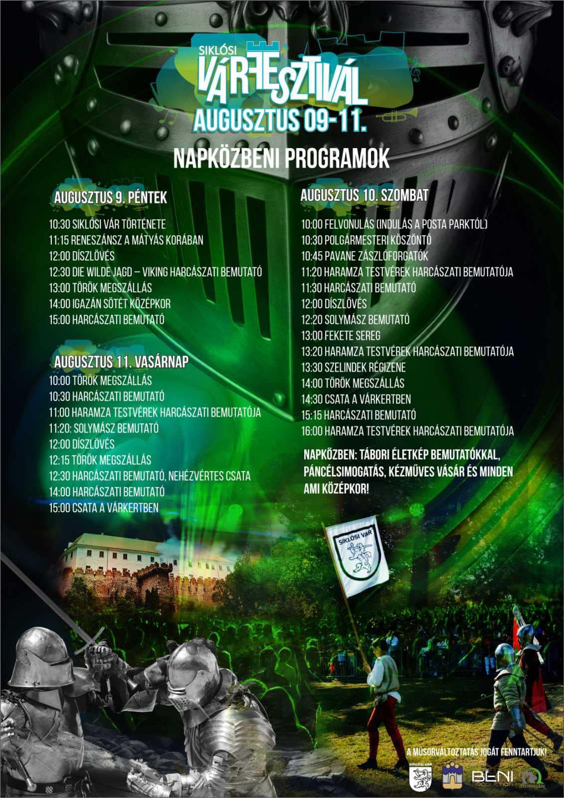 Várfesztivál Siklós 2024, nappali programok