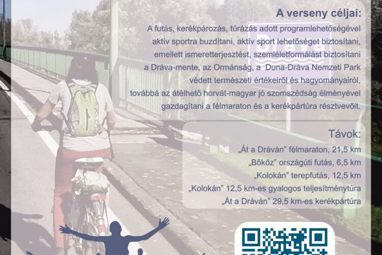 Át a Dráván 2024 - félmaraton, teljesítménytúra, biciklitúra, 2024.10.26.