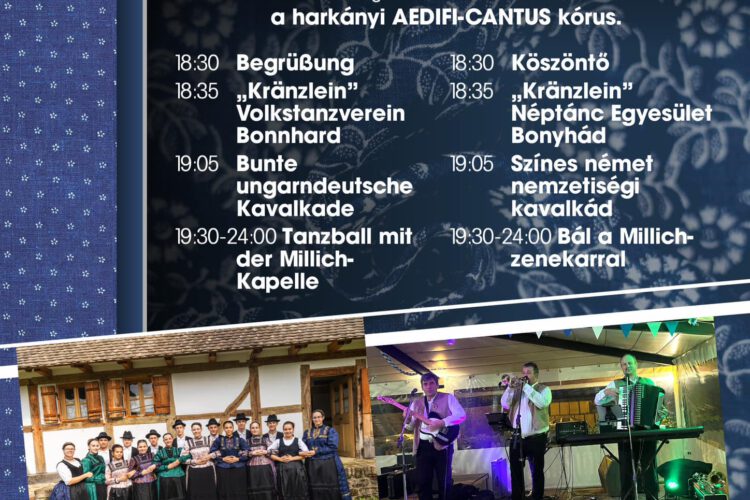 Német nemzetiségi est Harkány, 2024.08.03. - plakát