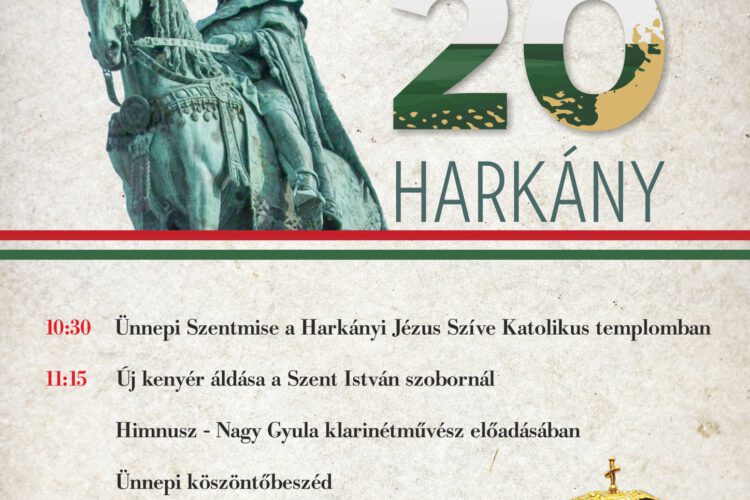 2024. augusztus 20., Harkány, államalapítás ünnepe, Szent István, új kenyér ünnepe
