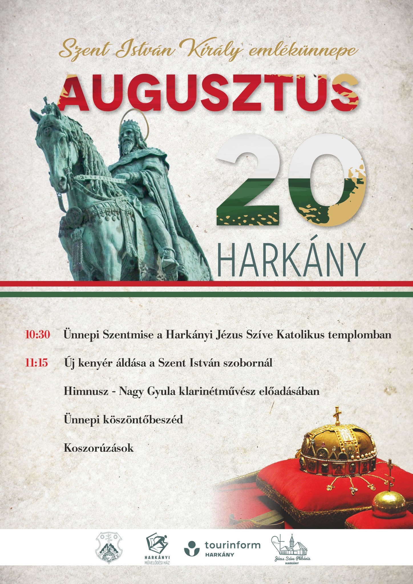 2024. augusztus 20., Harkány, államalapítás ünnepe, Szent István, új kenyér ünnepe