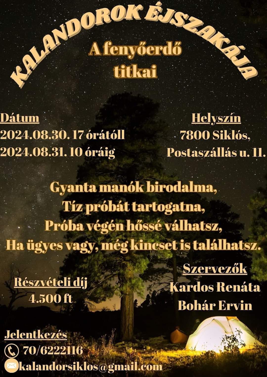 Kalandorok éjszakája Siklóson, 2024