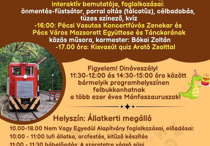 Mecseki Kisvasút születésnapja családi programokkal - 2024.08.20.