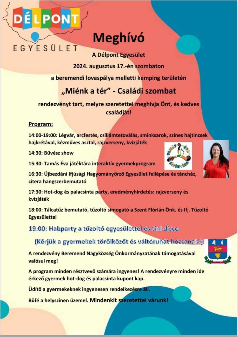Miénk a tér - beremendi családi nap, 2024.08.17.