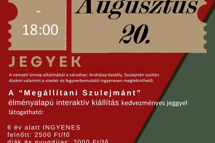 Szigetvár, Zrínyi vár, 2024. augusztus 20. - ingyenes programok
