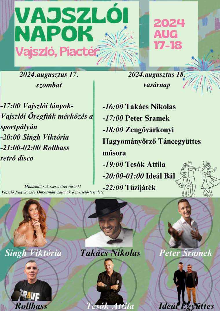 Takács Nikolas koncertje a Vajszlói napokon, 2024.08.17. - 18.