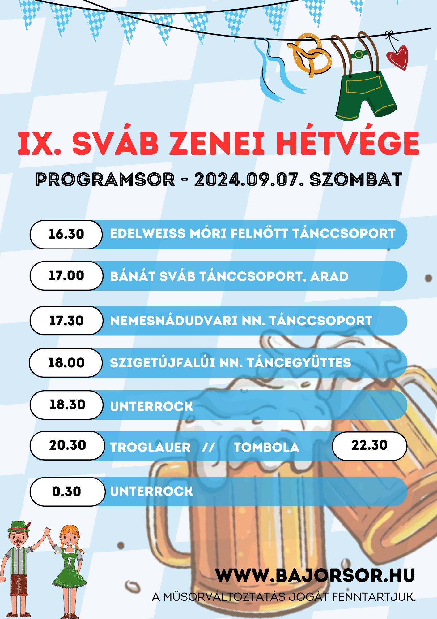 Sváb Zenei hétvége Villányban, 2024.09.07. - programok