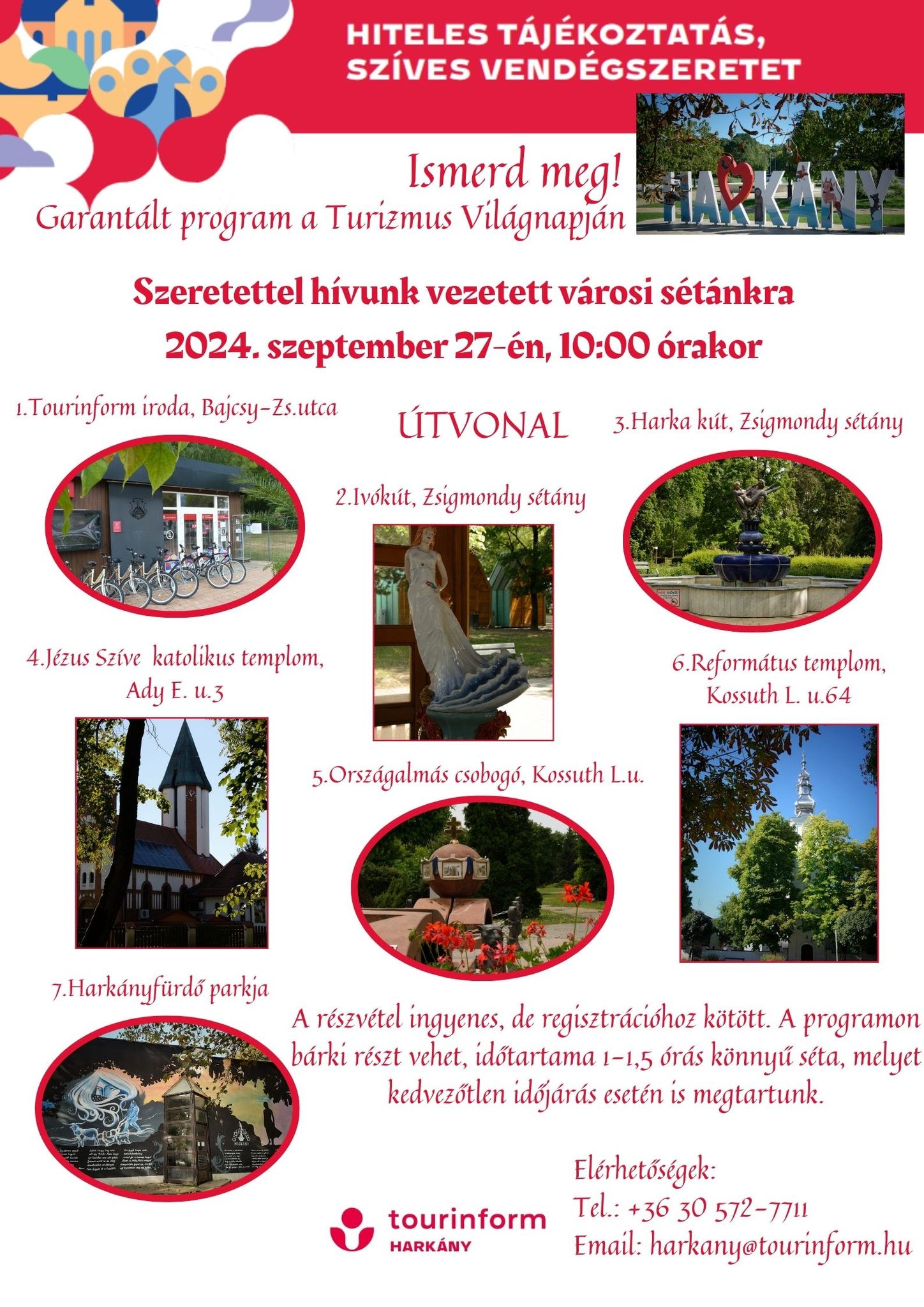 Vezetett városi séta Harkányban - 2024.09.27.