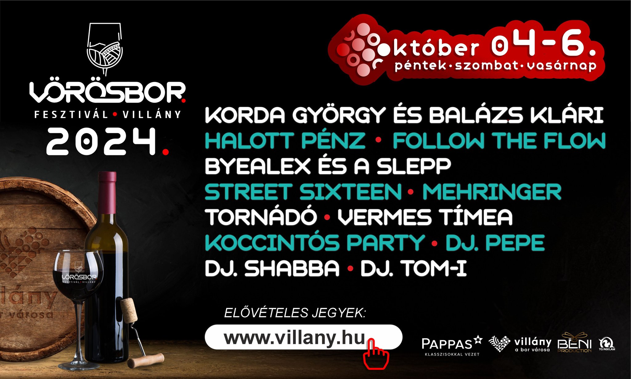 Vörösbor Fesztivál Villány, 2024.10.04. - 06.