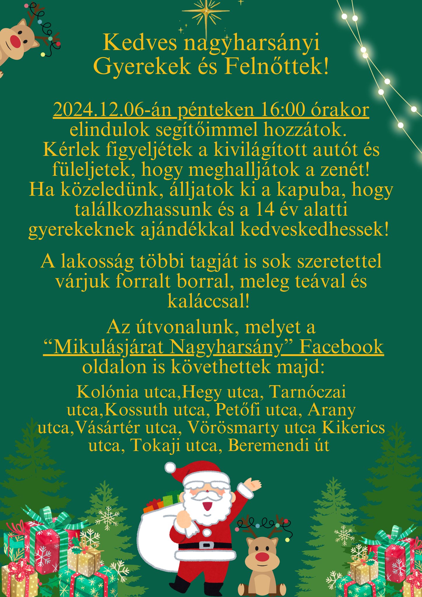 Itt a Mikulás Nagyharsányban! 2024.12.06. 16:00