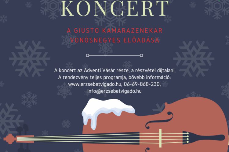 Giusto vonósnégyes koncert Bólyban, az adventi vásár részeként, 2024.11.30.