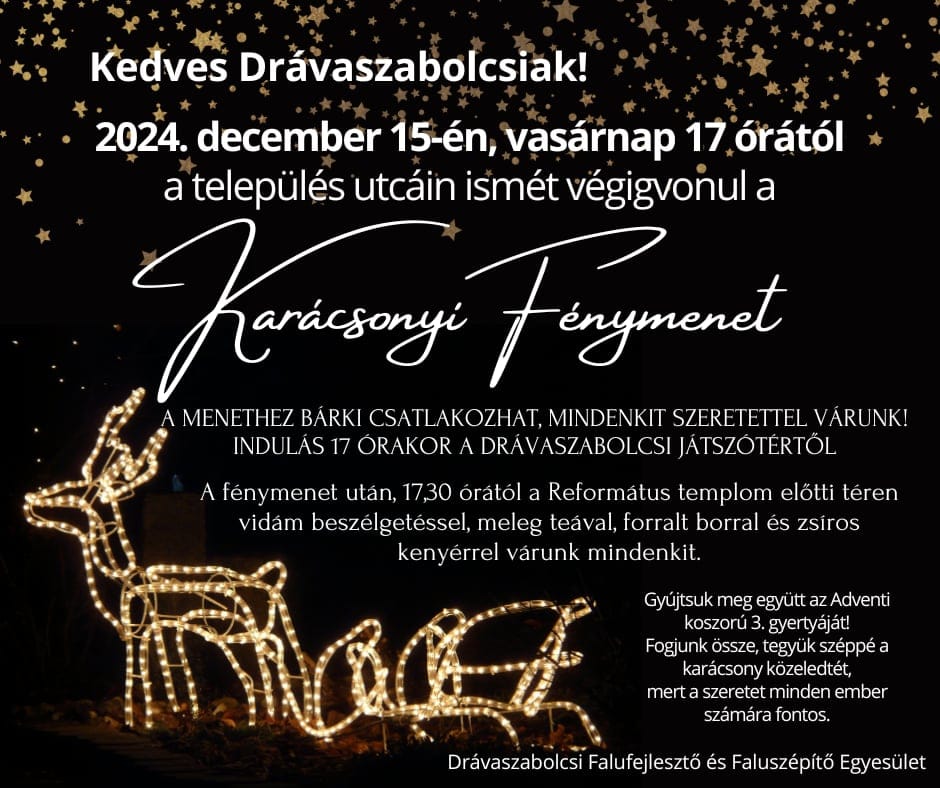 Fénymenet Drávaszabolcson, 2024.12.15.