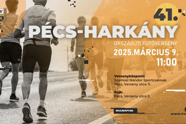 Pécs-Harkány Országúti Futóverseny, 2025, plakát
