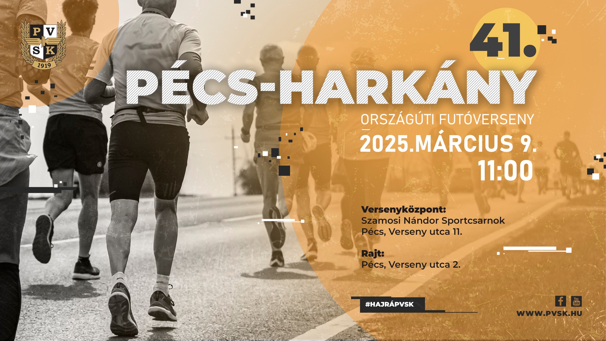 Pécs-Harkány Országúti Futóverseny, 2025, plakát