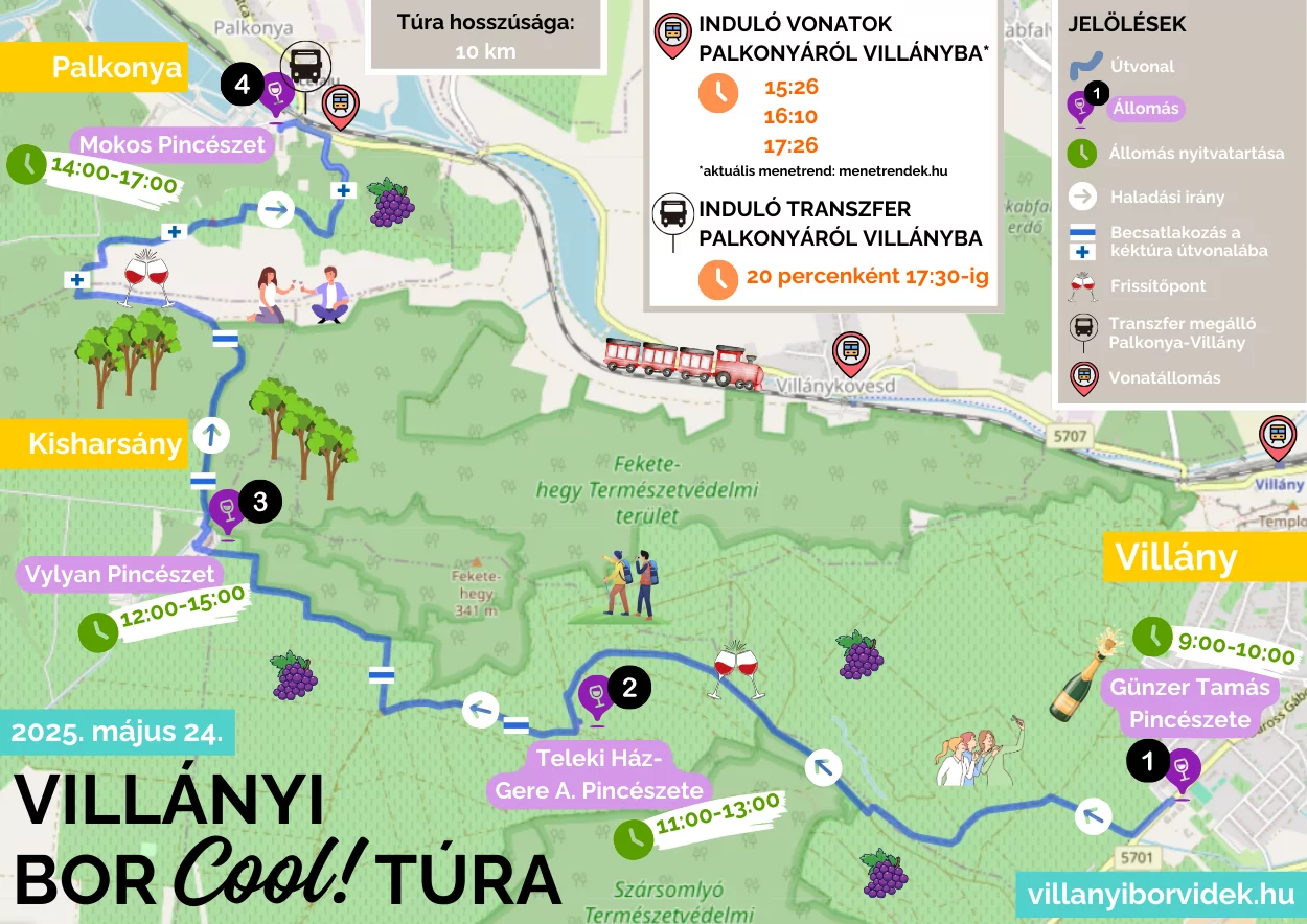 Villányi Borcooltúra 2025 - térkép, programfüzet