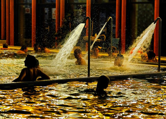 Éjszakai fürdő Harkányban, 2025 december, Harka Vízivilág