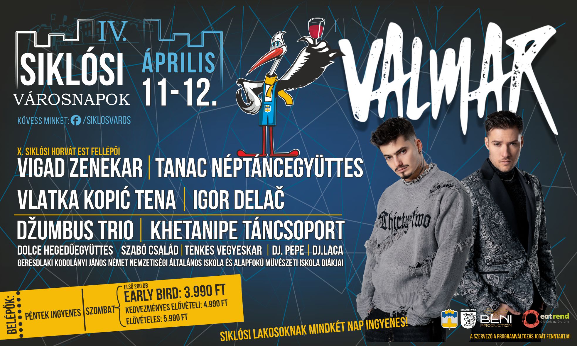 Valmar koncert Siklós, Városnapok 2025.04.11-12.