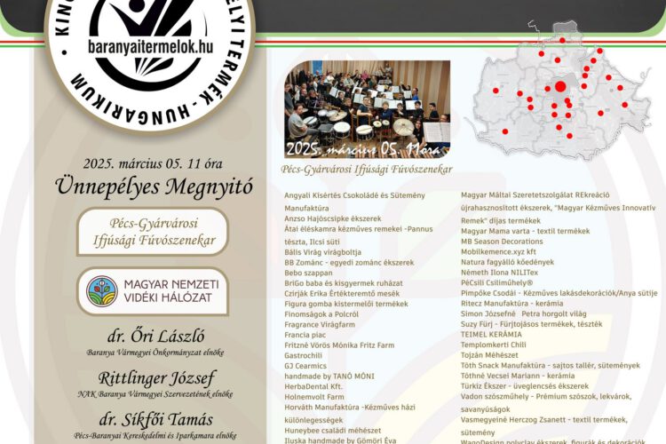 Baranyai ízelítő, 2025.03.05-08., Pécs, Árkád