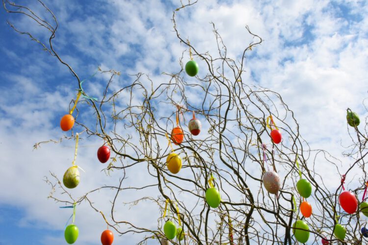 Húsvéti dekoráció a fán, 2025, Harkány