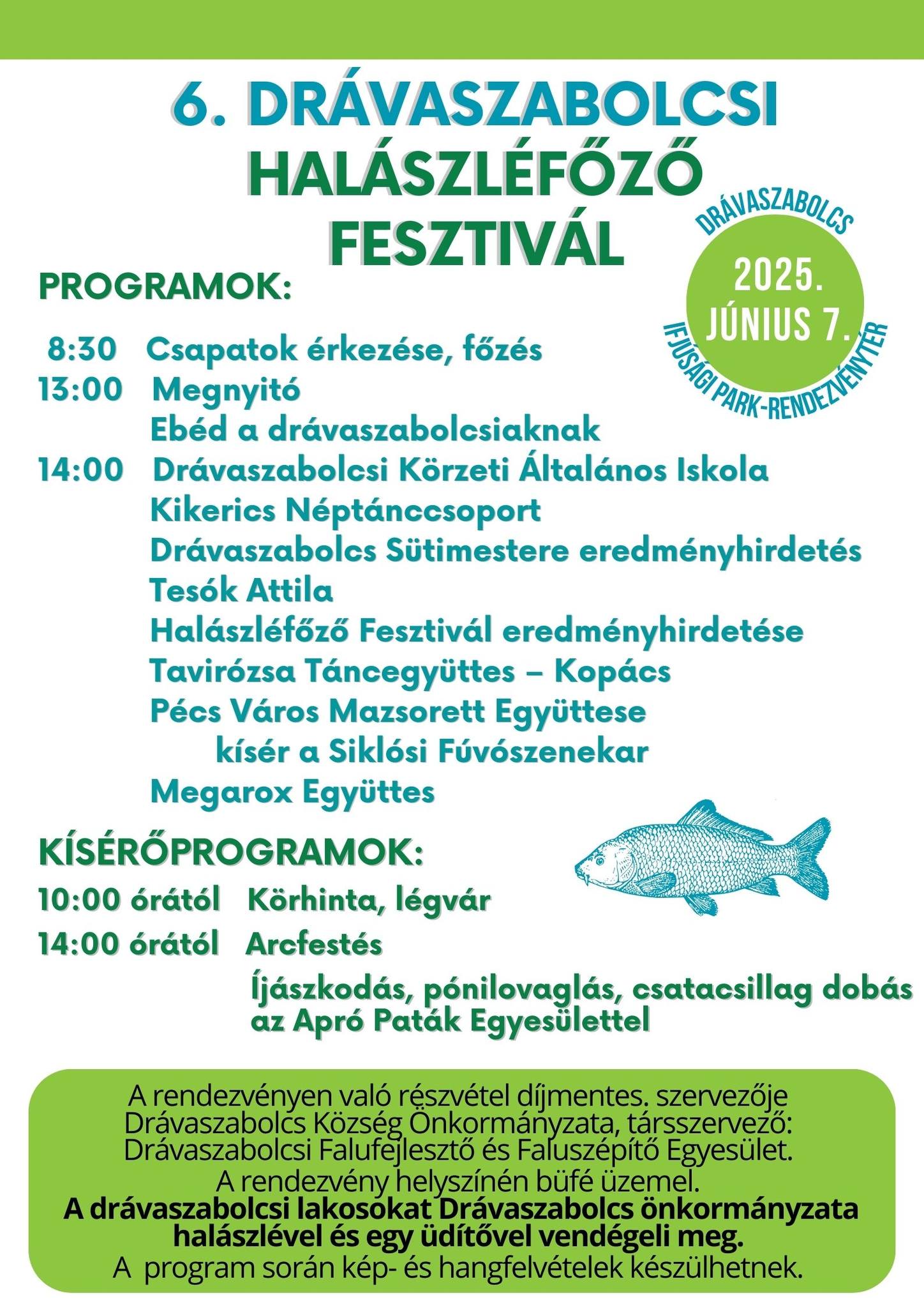 Halászléfőző Fesztivál Drávaszabolcs, 2025.06.07., programfüzet
