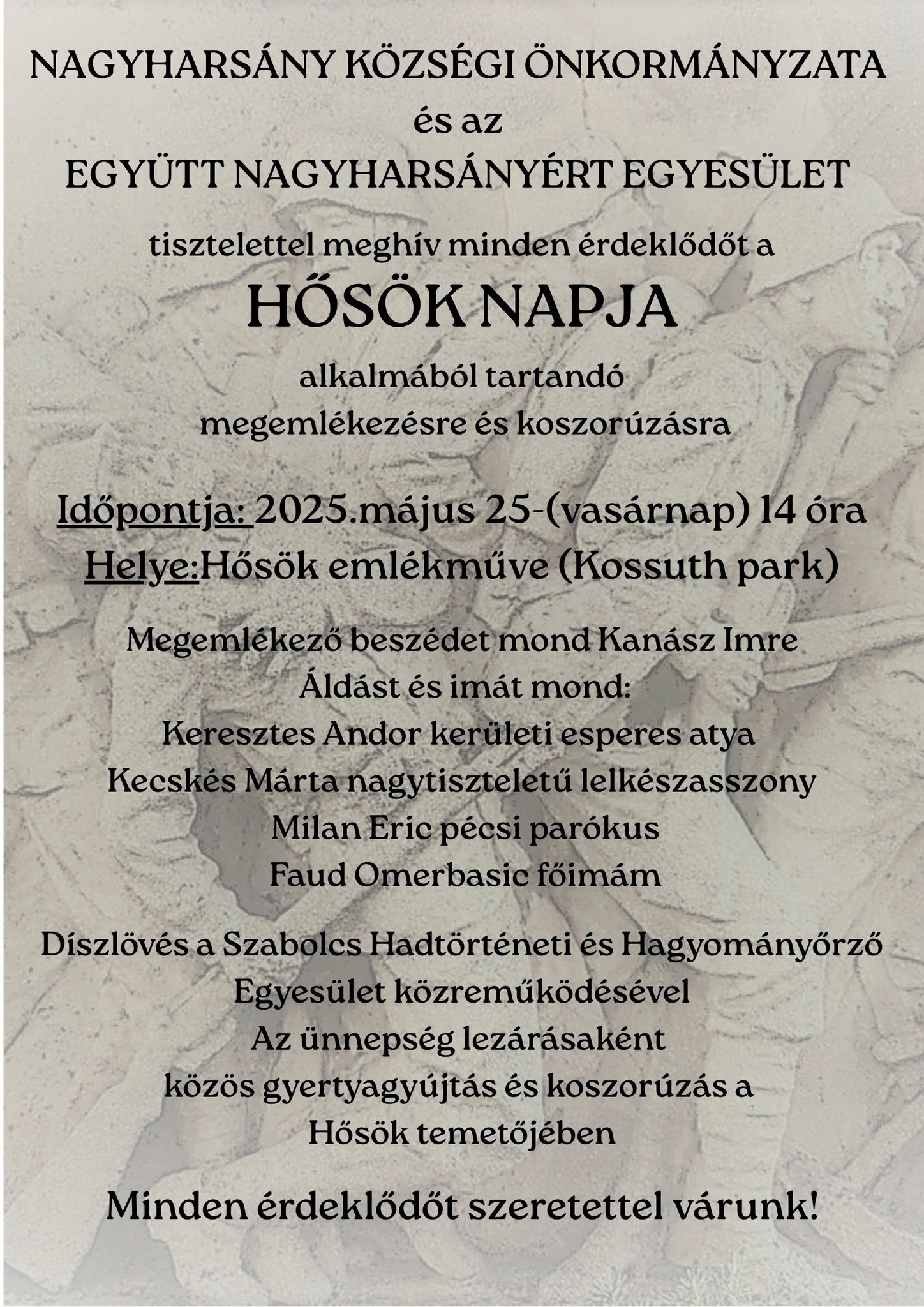 Hősök Napja megemlékezés Nagyharsányban, 2025.05.25.