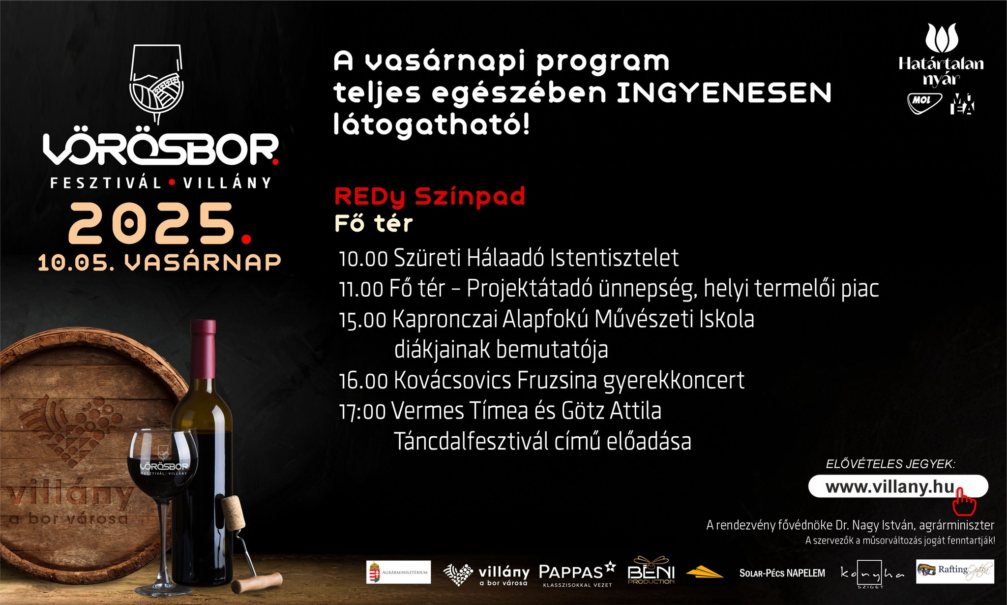Villányi Vörösbor Fesztivál programfüzet - 2025.10.05.