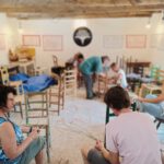 Székkötő tanfolyam Szaporcán, a Szaporcai Cifraház szervezésében