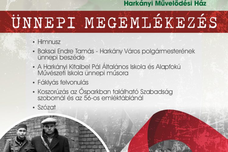 1956 október 23-i megemlékezés és ünnepi műsor Harkányban, 2025.10.22.
