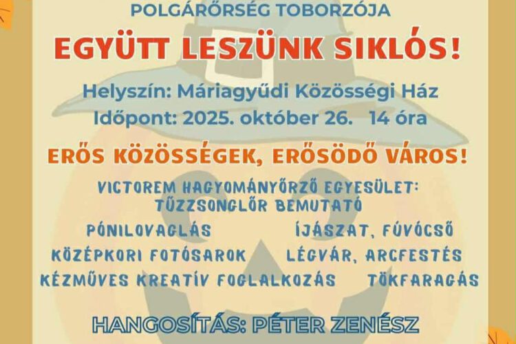 TökJó nap Máriagyűdön, családi programokkal, légvárral, arcfestéssel, 2025.10.26.