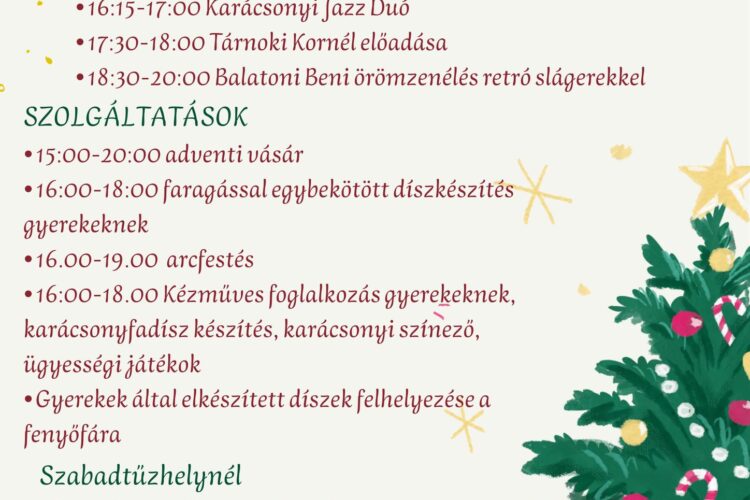 Adventi programok a Harkányi Termelői Piacon, 2025.12.20.