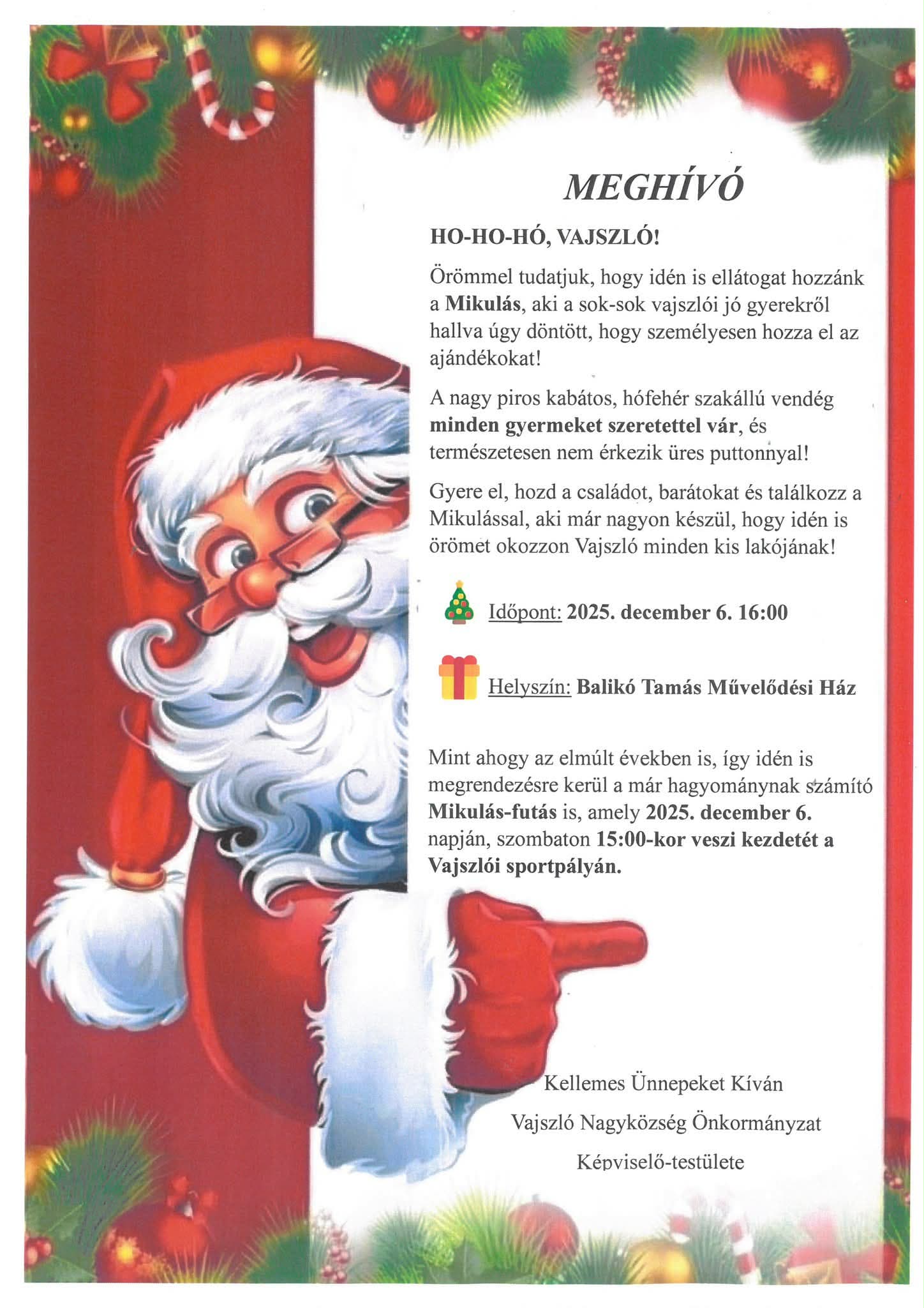 A Mikulás Vajszlón, 2025