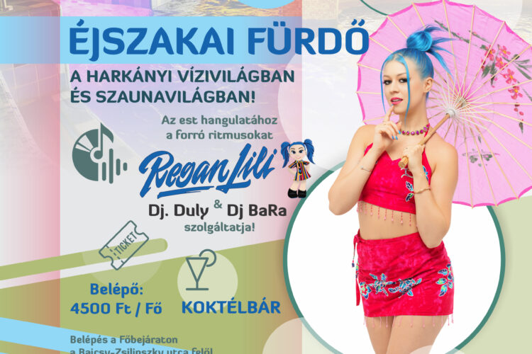 Éjszakai fürdő Harkányban, Regán Lili, 2026.02.24.