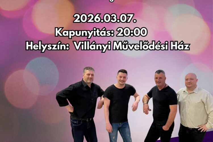 Nőnapi Bál Villányban, 2026.03.07. a Royal Zenekarral
