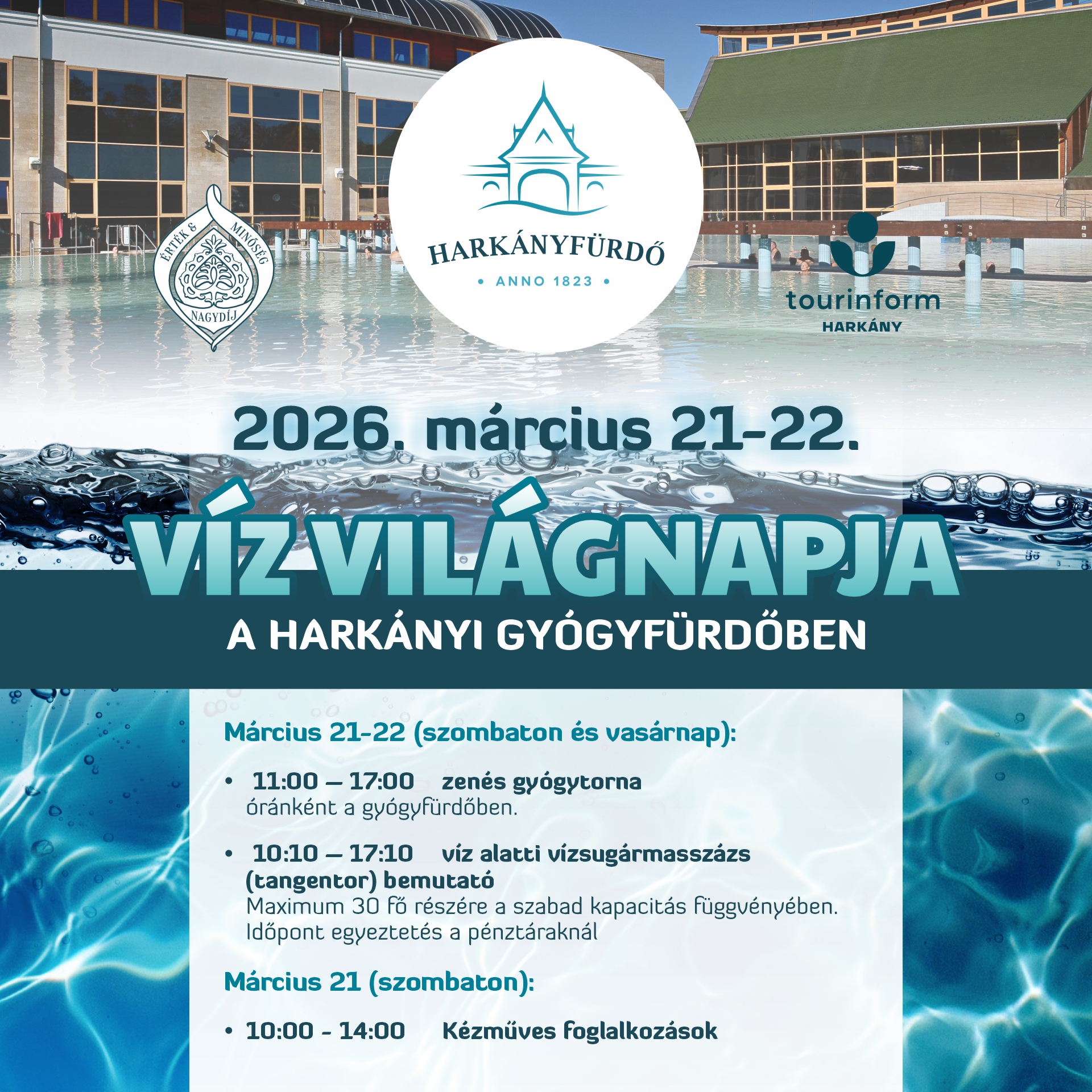 Víz Világnapja, Harkányi Gyógyfürdő, 2026.03.21 - 22.