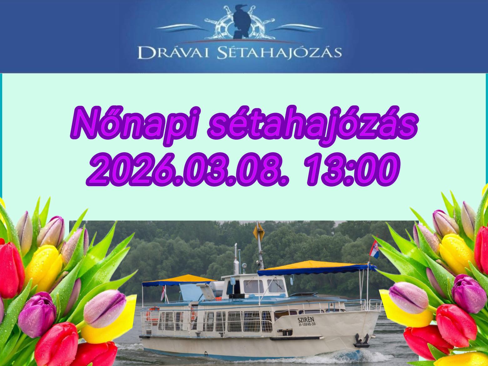 Sétahajózás a Dráván nőnap alkalmából - 2026.03.08.